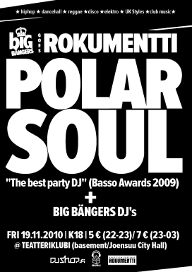 Big Bngers goes Rokumentti Fri 19th Nov at Teatteriklubi